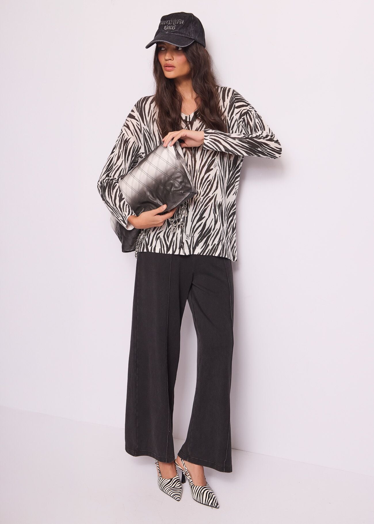Maglia over stampa animalier Denny Rose