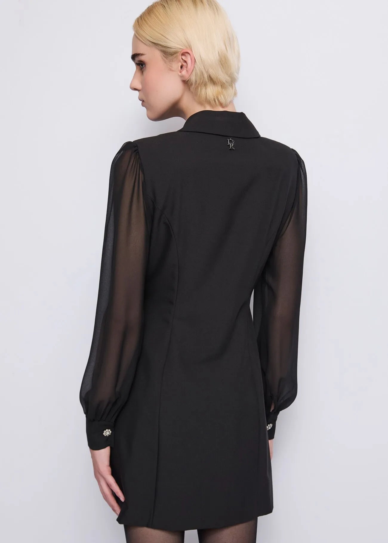 Abito maniche in georgette Denny Rose