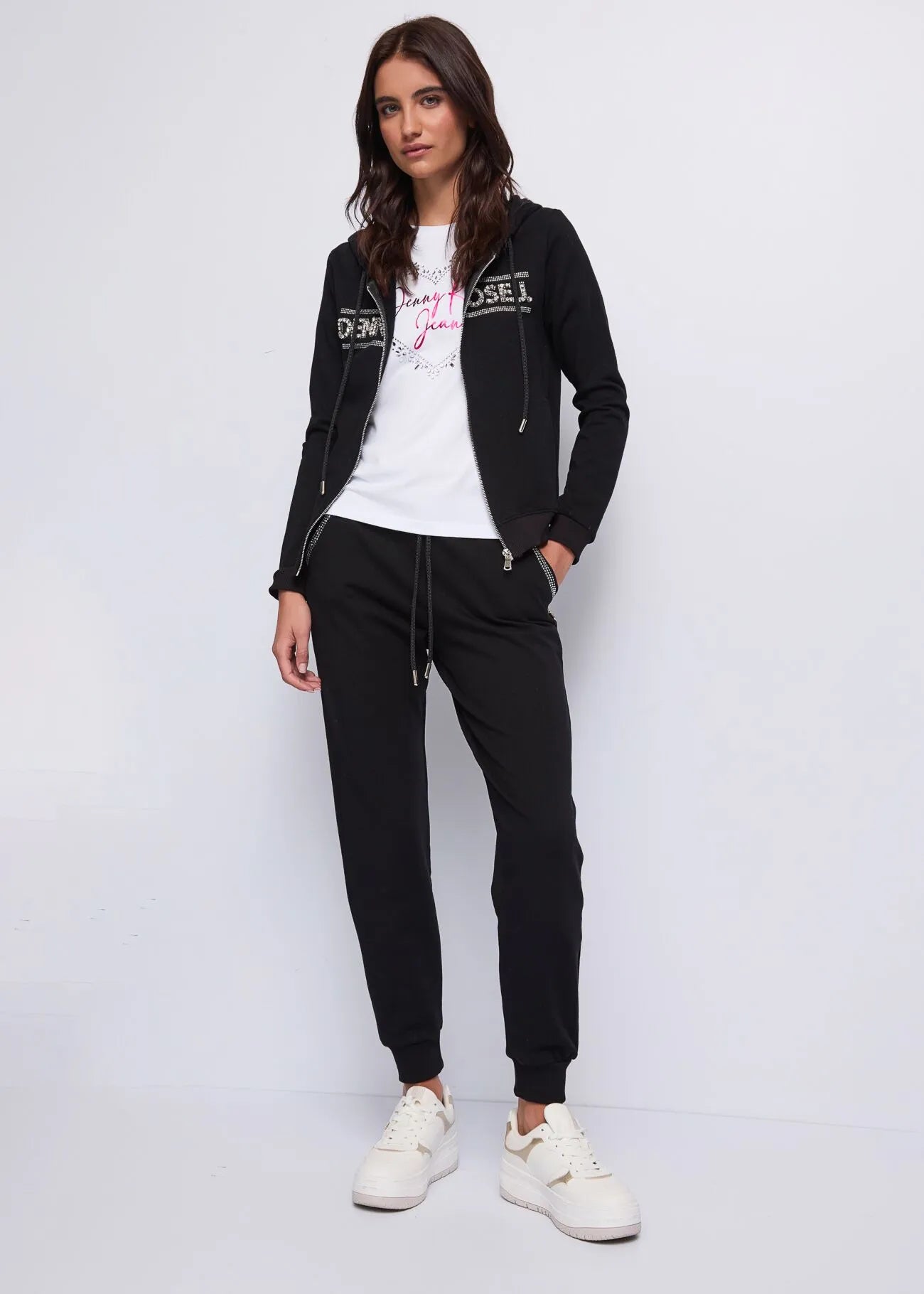 Felpa con logo strass Denny Rose - topshopbagnolo