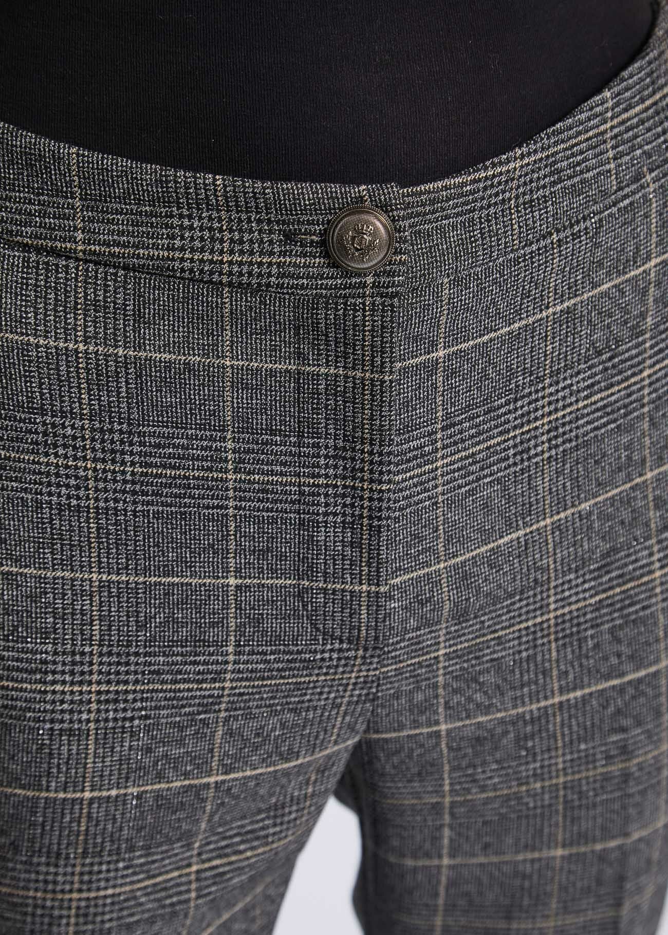Pantaloni motivo check Denny Rose