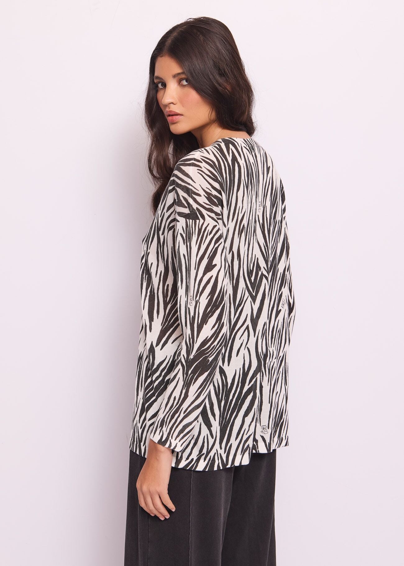 Maglia over stampa animalier Denny Rose