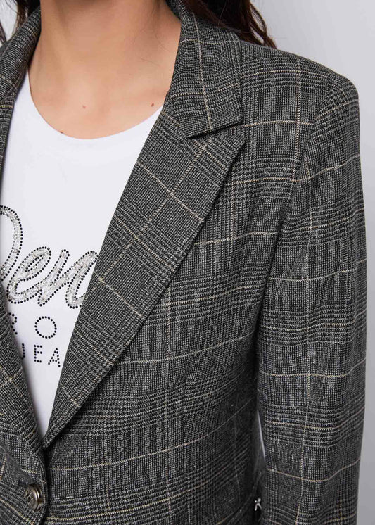 Blazer Giacca motivo check Denny Rose