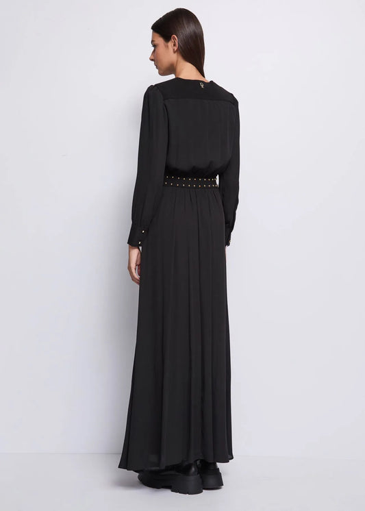 Abito lungo con borchiette Denny Rose