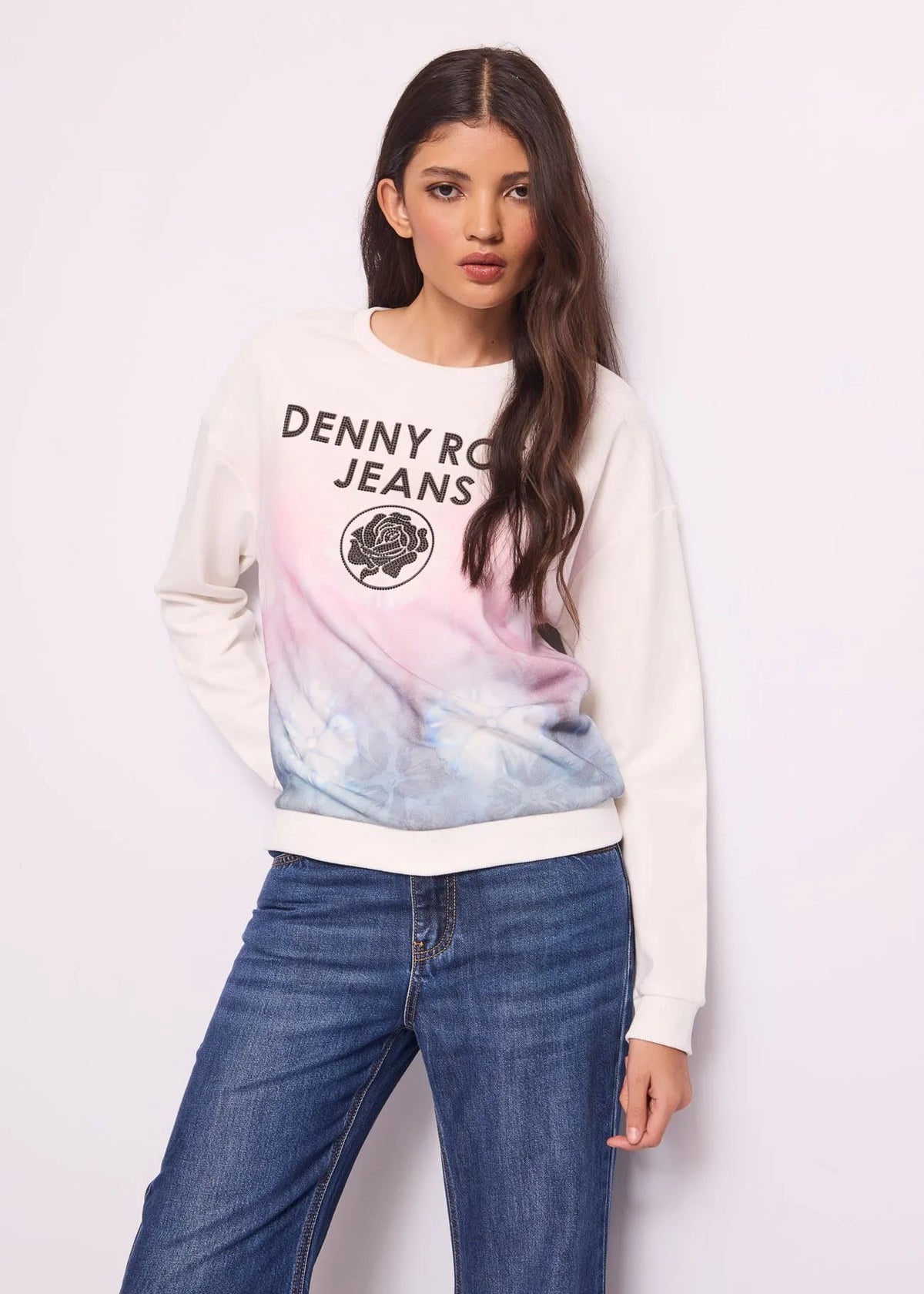 Maglia stile felpa con logo Denny Rose - topshopbagnolo