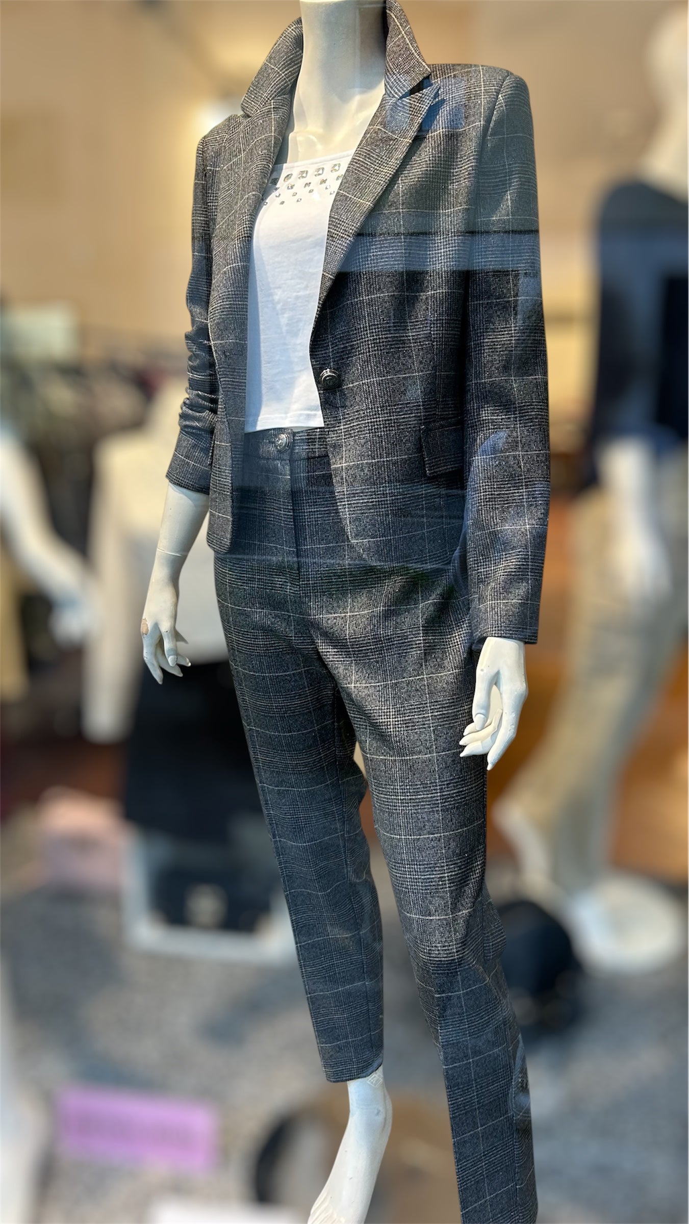 Blazer Giacca motivo check Denny Rose