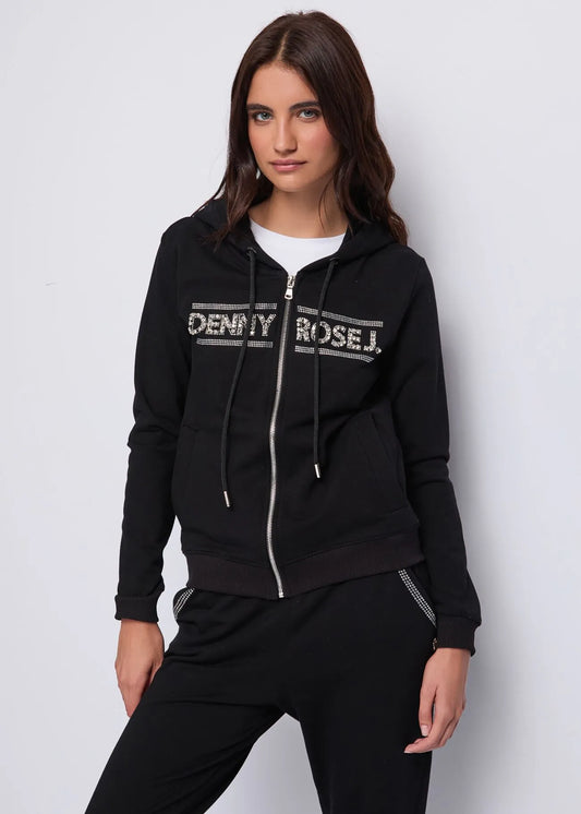 Felpa con logo strass Denny Rose