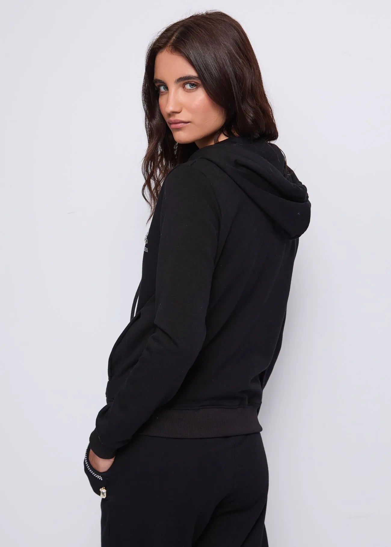 Felpa con logo strass Denny Rose - topshopbagnolo