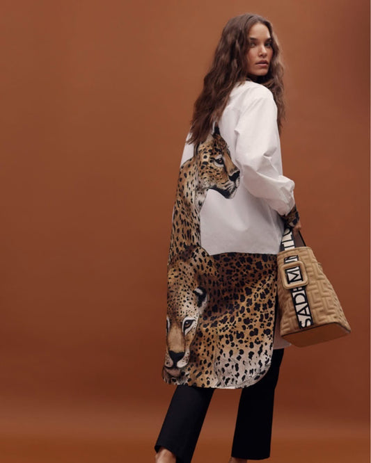 Camicia oversize stampa tigre L.C.