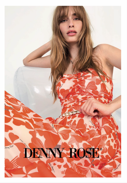 Abito lungo stampato Denny Rose - topshopbagnolo