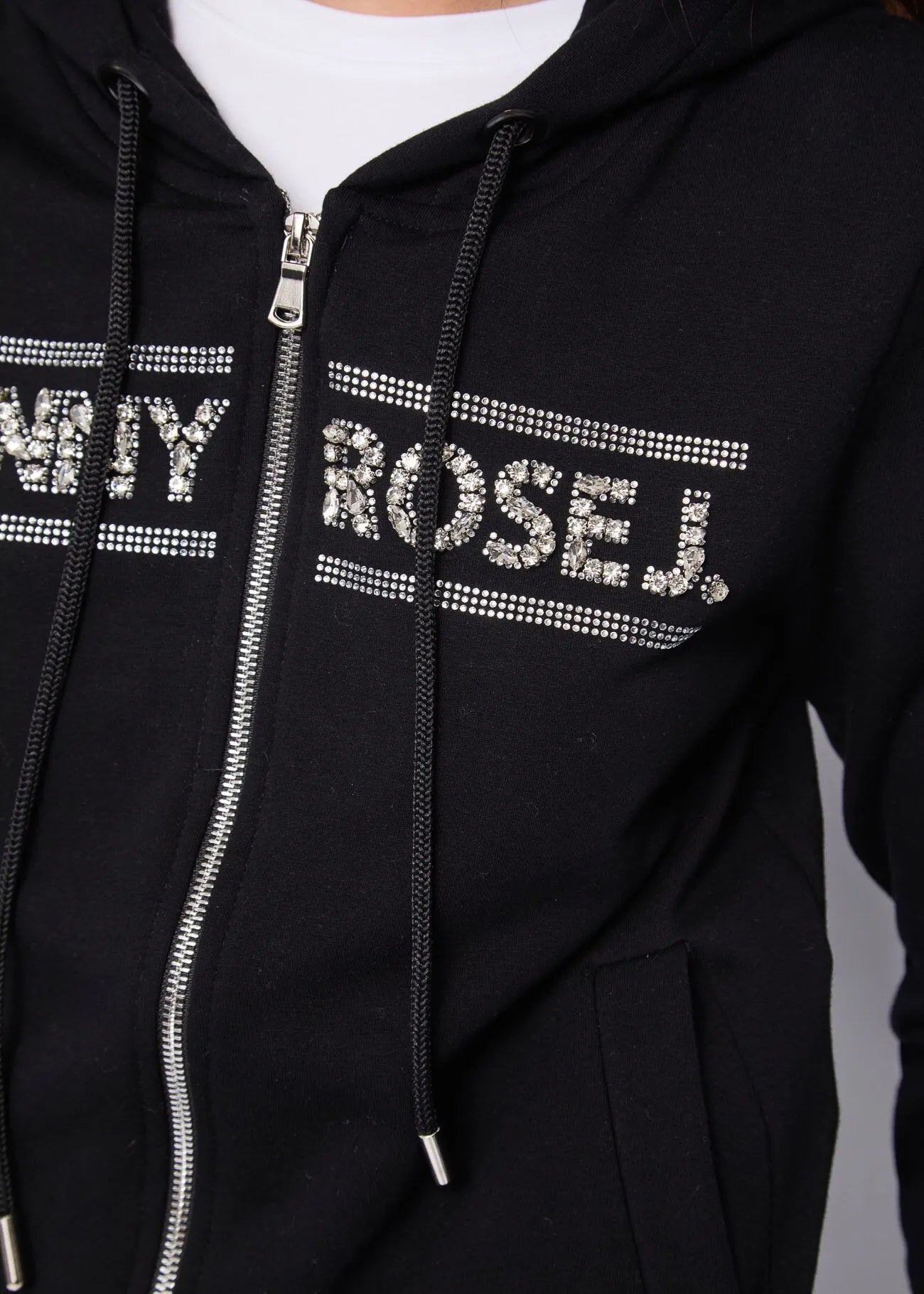 Felpa con logo strass Denny Rose - topshopbagnolo