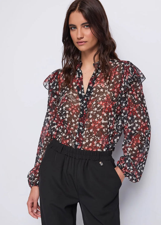 Camicia stampa stelle Denny Rose