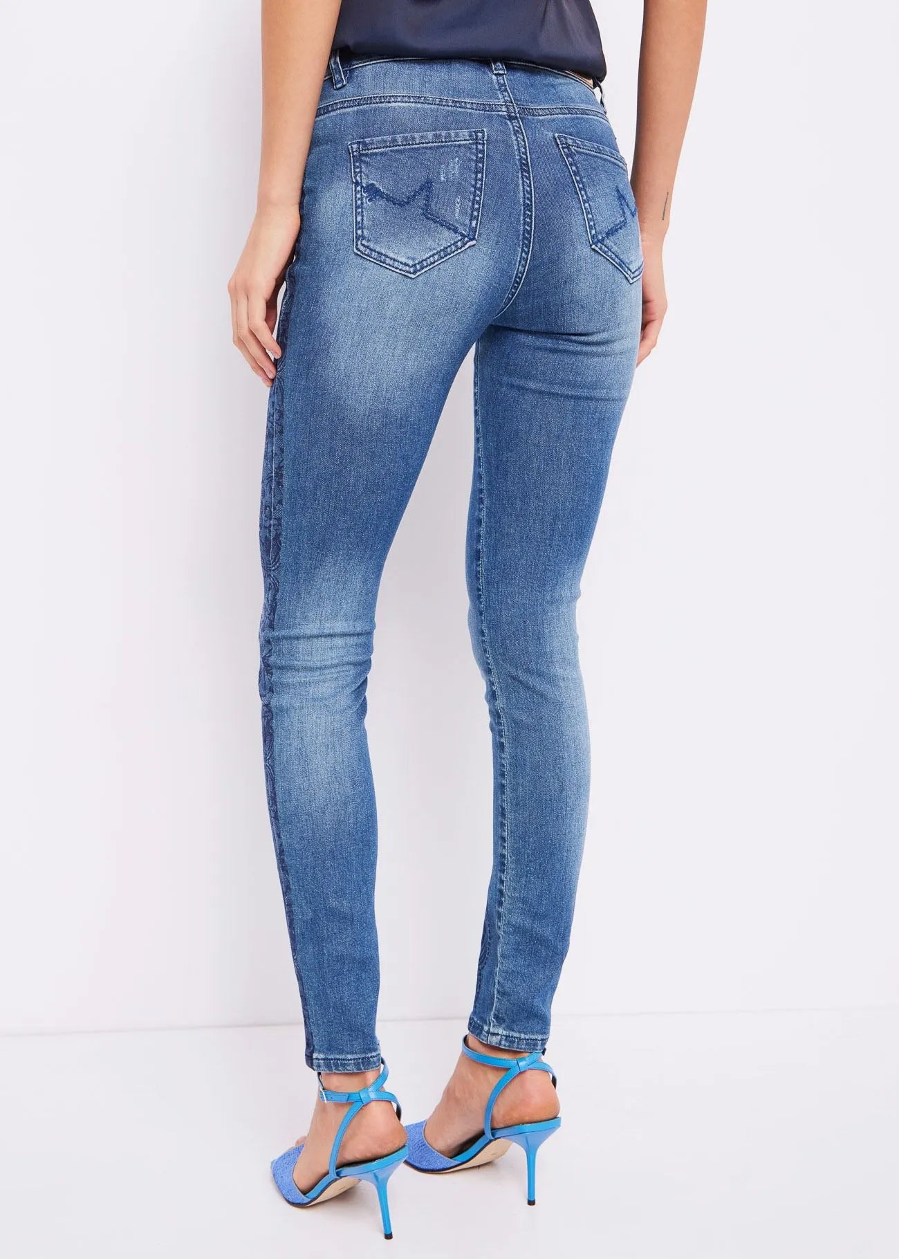 Jeans stampa pizzo Denny Rose - topshopbagnolo